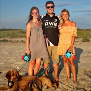 Faithfull the Brand Orange Floral Off-Shoulder/Bubble Sleeve Dress